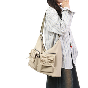Sac à dos en cuir PU pour femmes, style rétro coréen, sac à bandoulière, sac fourre-tout, motif géométrique à carreaux, sangle réglable, design portable - Product Image 4