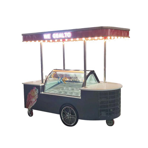 OEM truk Pizza penjualan Eropa gerobak jus makanan elektrik sepeda roda tiga Gelato makanan troli panas anjing berdiri es krim truk Ape - Product Image 1
