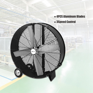 חזק תעשייתי פליטה חזק חזק רצפת מאוורר <span class=keywords><strong>42</strong></span> אינץ 'גודל גדול שחור עוצמה כבדה אוויר קירור תוף מאוורר - Product Image 3