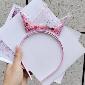 Accesorio transparente para el cabello Shaker Girls con Big Star Crown <span class=keywords><strong>Diadema</strong></span> para niños con lentejuelas brillantes - Product Image 2