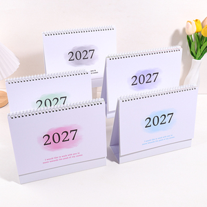 <span class=keywords><strong>Calendario</strong></span> de Escritorio Minimalista 2027, <span class=keywords><strong>Calendario</strong></span> Espiral de Mesa, Planificador Mensual Vertical, Rastreador de Hábitos, Agenda Diaria, Material de Oficina - Product Image 1