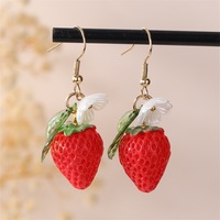 Europese Amerikaanse oranje fruit hanger hars manchetknopen meisjes modieuze accessoires