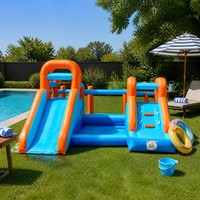 Châteaux gonflables d'extérieur personnalisés de haute qualité, trampolines, toboggans pour enfants, piscines à balles, matériau PVC, certifiés CE, installation facile