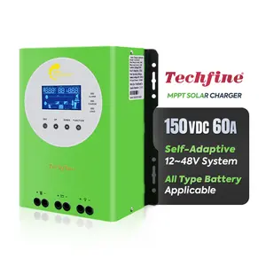 Techfine Mppt Charge Controller Solar Charge Controllers Price 40/60/80/100a