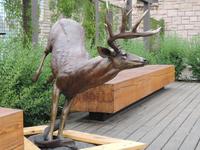 Statue de cerf en bronze sculpture d'animaux en plein air à vendre