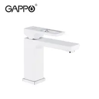 Gappoシングルレバー洗面器ミキサー蛇口バスルームデッキマウントタップ白い洗面器蛇口G1017