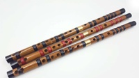 Flûte en bambou faite à la main Instrument à deux sections détachable chinois populaire en conception de trou ouvert C/D/E/F/G