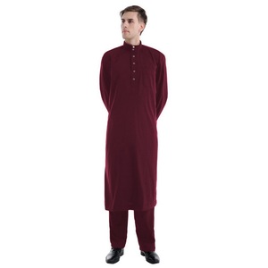 Chất Lượng Cao Người Đàn Ông Thanh Lịch Thobes Set Bán Buôn Hồi Giáo Quần Áo Thoáng Khí Pakistan Phong Cách Pakistan Thobe - Product Image 5