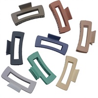 Pince à cheveux rétro grande taille, style européen et américain, finition mate, pour usage quotidien, accessoire capillaire en plastique, Chine