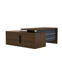 Bureau scandinave de luxe en bois massif moderne en forme de L bureau directeur général bureau patron Table de bureau luxueuse