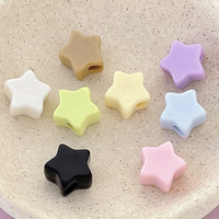 Cuentas de Estrella 3D de Acrílico con Orificio Grande, Cuentas de Estrella de Colores, Componentes de Accesorios Hechos a Mano para la Fabricación de Pulseras y Joyería