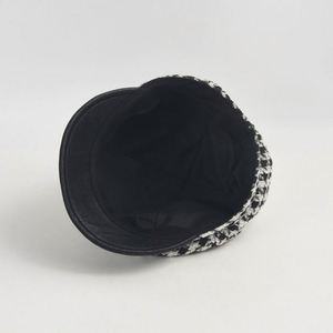 Nouveauté Automne-Hiver 2024, béret britannique français tendance, mode féminine, béret à carreaux pied-de-poule - Product Image 5