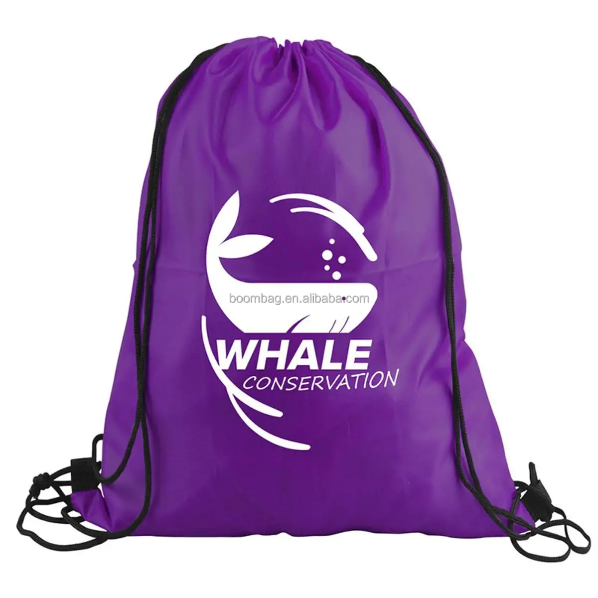 Wholesale Custom Logo Sports Cinch Backpack 210D Polyester Drawstring Bag Printed Draw String Bag