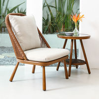 Chaise de canapé moderne minimaliste simple tissé nordique paresseux chaises de Table de loisirs de balcon en rotin pour l'utilisation de salon de meubles de maison