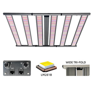 LEDILAND 1500W LED Grow Light 4 * 6ft regulable para cadena de margaritas dos canales 6 Bar UV IR 281B Samsong LM301H plegable IP65 para <span class=keywords><strong>Bloo</strong></span> - Product Image 5