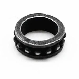 yunnique Stainless Steel Retro Black Round <b>Spacer</b> Beads For Bracelet Making DIY Jewelry Components - Product Image 2