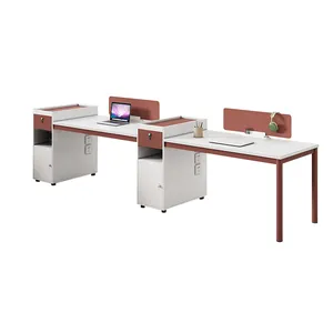 현대적인 디자인 하이 퀄리티 표준 크기 양면 사무실 가구 테이블 2 인 직원 워크 스테이션 사무실 작업 책상