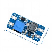 Modul Konverter Boost DC-DC MT3608 yang Dapat Disesuaikan, Input Lebar 2V-24V ke Output 5V/9V/12V/28V