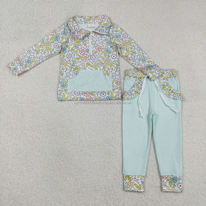 Pantalons Leggings à Volants pour Filles avec Imprimé Fleurs Colorées en Stock, Coton Biologique Doux, Vêtements pour Enfants en Gros, Boutique pour Enfants, Nouveau - Product Image 3