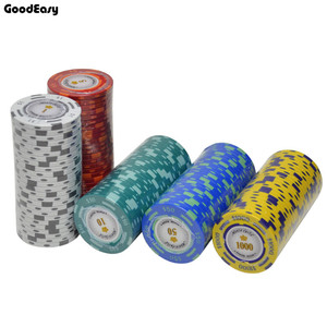 Jetons de poker en argile Monte <span class=keywords><strong>Carlo</strong></span> 40 mm 14 g avec numéros autocollants - Product Image 6