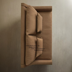 Divano a tre posti in tessuto <span class=keywords><strong>di</strong></span> lino lavato stile nordico Wabi Sabi, design medievale, famoso su internet, mobili per soggiorno - Product Image 4