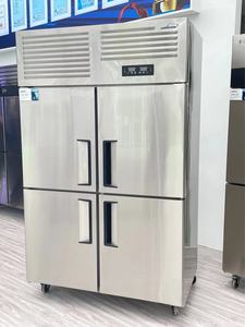 Congélateur vertical commercial à 6 portes en acier inoxydable, double température, pour la cuisine des restaurants, stockage des aliments - Product Image 6