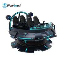 Réalité Virtuelle Arcade Vr Roller Coaster 360 Rotation Vr Chaise 9D Simulateur De Course Simulateur Vr Plates-formes 5 Sièges Parc D'attractions