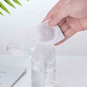 Portable Push Down Empty Lockable <b>Pump</b> <b>Dispenser</b> Clear Cosmetic Container for Nail Polish Makeup Remover <b>Pump</b> <b>Bottles</b> - Product Image 2