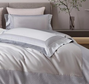 Bộ chăn ga gối đệm cao cấp bán buôn, đặt may theo yêu cầu, kích thước King, chất liệu lụa mềm mại, chăn bông <span class=keywords><strong>100</strong></span>% <span class=keywords><strong>cotton</strong></span>, ga trải giường, bộ chăn ga gối đệm kích thước Queen - Product Image 3