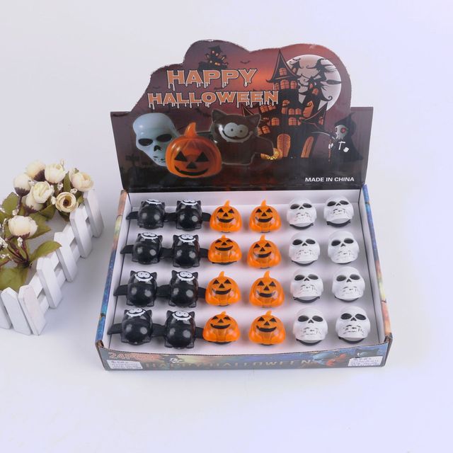 Creative Mini Cute and Quirky LED Ring - Colorful Lights for Halloween Gift for Fingers Decoration - Festive Celebration Items