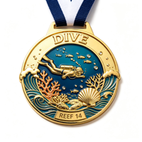 Trophée personnalisé en alliage de zinc, médaille d'or unique de lutte avec texte, récompense personnalisée pour les médaillons de reconnaissance