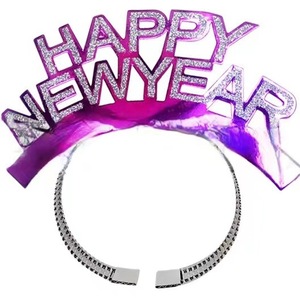 Diadema de Papel con Diseño de Tiara para el Año Nuevo 2025, Dorada, Plateada y Negra, Recuerdos para Fiestas de Adultos, Decoraciones para Fiestas, Artículos para Fiestas de Año Nuevo - Product Image 4