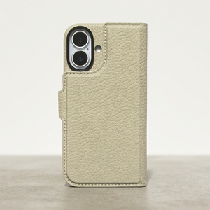 Funda <span class=keywords><strong>de</strong></span> Cuero Tipo Cartera para <span class=keywords><strong>iPhone</strong></span> 17, Color Gris Granulado, con Ranuras para Tarjetas - Product Image 1