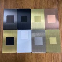 Impression personnalisée Cartes de visite en métal NFC gravées Surface givrée Carte RFID intelligente