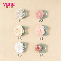Barrettes à cheveux en dentelle fleurie pour filles, rose bonbon, fantaisie, faites à la main, douces et décontractées
