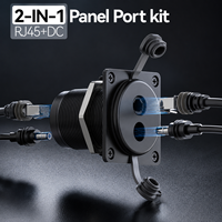 Connecteur de montage sur panneau étanche IP68 2-en-1 RJ45 et DC, adaptateur Ethernet Gigabit pour Starlink Mini Standard Gen 3 Marine RV