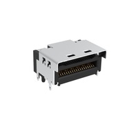 GH10R11312HR Amphenol MCIO Konektor SMT Sudut Kanan 38 Pin PCIe Gen6 Pitch 0.6mm Mini Cool Edge IO untuk Server