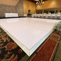 Piso de Baile a Cuadros para Bodas, Baldosas Portátiles para Escenario en Blanco y Negro
