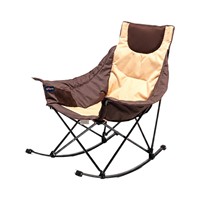 Fauteuil à bascule pliable d'extérieur en acier à haute teneur en carbone, style américain, inclinable pour la sieste et le loisir, pour balcon/maison