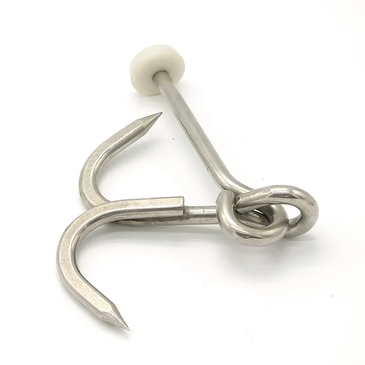 Wholesale wall mounted stainless steel casting snap meat hooks