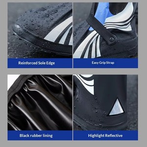 Couvre-chaussures imperméables antidérapants en PVC réutilisables pour la pluie et la neige, pour l'extérieur - Product Image 2