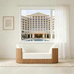 Sofás Cama de Madera Maciza de Roble al por Mayor, Sofás Cama de Madera de Estilo Moderno, Sofás Cama de Roble para Muebles de Terraza y Piscina - Product Image 1