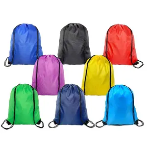 Zaini con coulisse OEM ODM zaino impermeabile in poliestere Mochila Escolar borse sportive Casual con cordino borsa per la spesa Novation