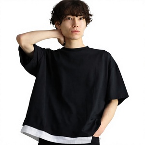 เสื้อยืดโอเวอร์ไซส์ผู้ชาย ผ้าฝ้าย 100% ระบายอากาศได้ดี ทรงหลวม คอกลม แขนสั้น สไตล์สตรีทแวร์ลำลอง - Product Image 2