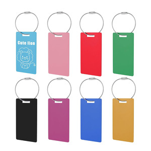 Expédition rapide, étiquette de bagage en aluminium anodisé de haute qualité, 1 mm, 8 couleurs, vierge, personnalisable, impression personnalisée, rectangle - Product Image 1