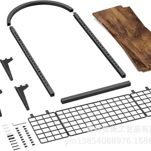Magnifique étagère de rangement en bois de fer à 4 niveaux, murale, pour salle de bain et cuisine, couleur bois naturel, organisateur de serviettes, présentoir - Product Image 5