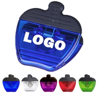 Clip magnétique en plastique personnalisé en forme de pomme, clip crocodile, aimant de réfrigérateur, clips pour sacs en papier, pour promotion de bureau, cadeau