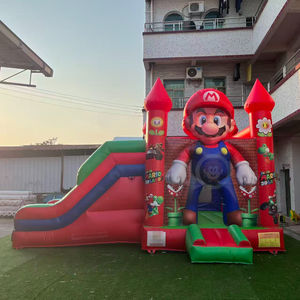 Castillo Inflable con Tobogán, Casa de Brinco Comercial con Tobogán, Casa de Brinco <span class=keywords><strong>Mario</strong></span> <span class=keywords><strong>Bros</strong></span> con Tobogán Acuático Combinado - Product Image 1