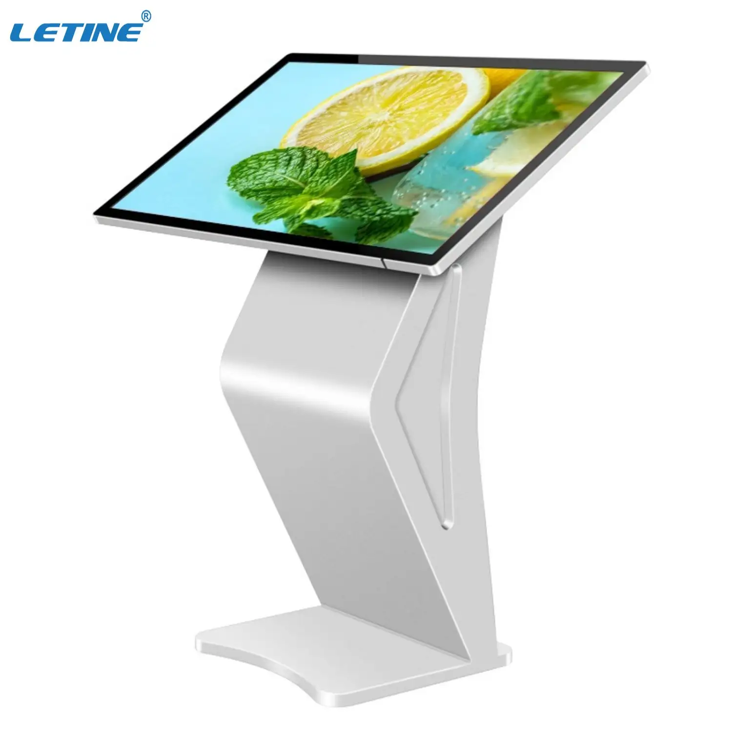 Meja berdiri Video Digital LCD untuk kantor dalam ruangan Display iklan dalam ruangan pemutar