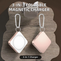 Stasiun Pengisian Daya Nirkabel Magnetik Multi-Fungsi Portabel Desain Lipat DC Output 22.5W untuk Smartphone, Earbud, dan Smart Watch